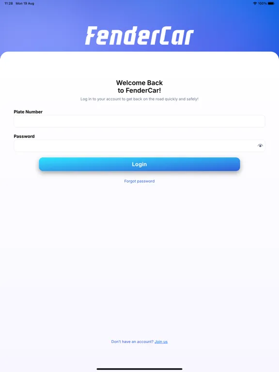 Ảnh chụp màn hình của FenderCar iPad 