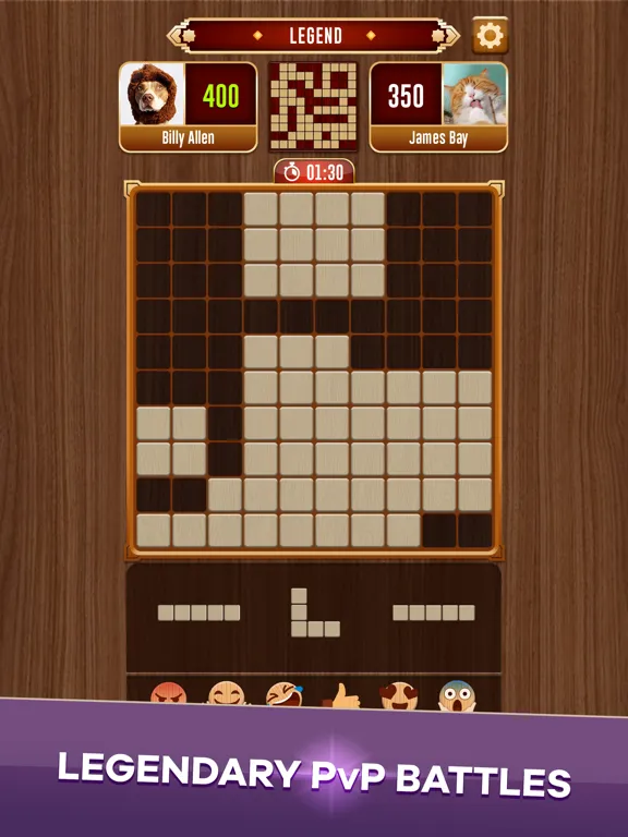 Woody Battle Block Puzzle Dual iPad  Screenshots