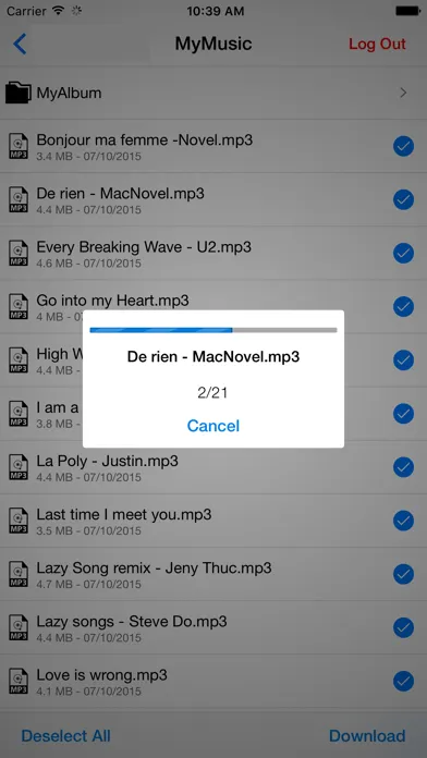 Tangkapan skrin Music Player & MP3 Manager for Dropbox