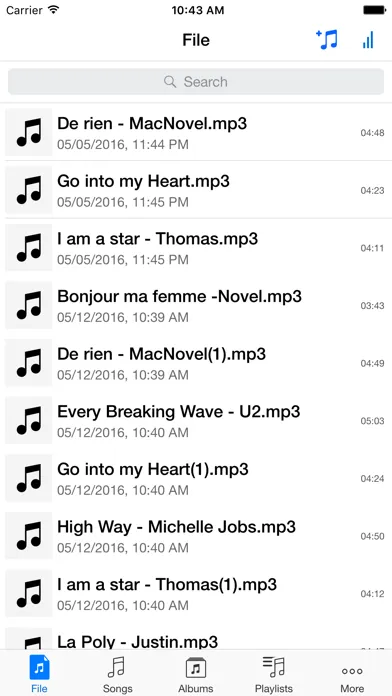 Tangkapan skrin Music Player & MP3 Manager for Dropbox
