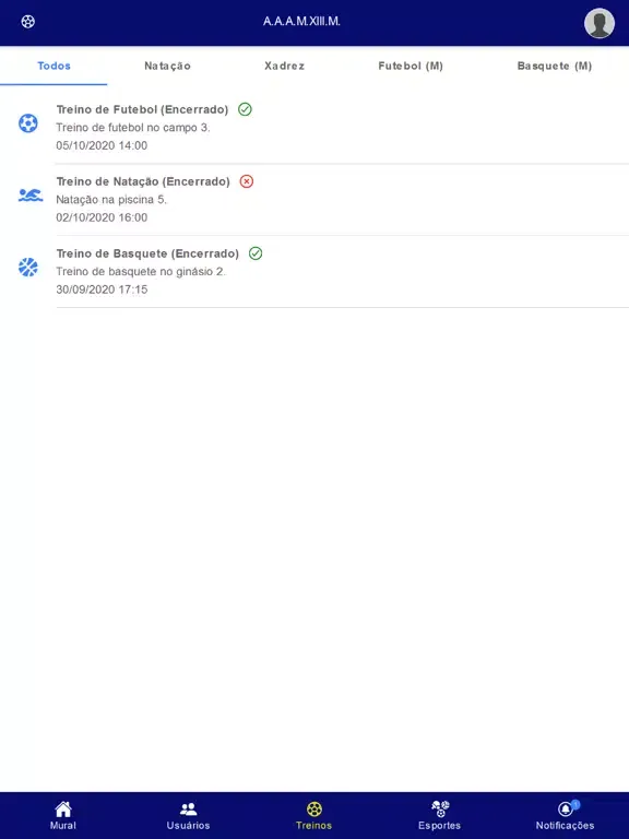 Atletica XIII de Maio iPad  Ekran Görüntüleri