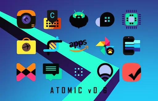 ATOMIC - Dark Retro Icon Pack Screenshots