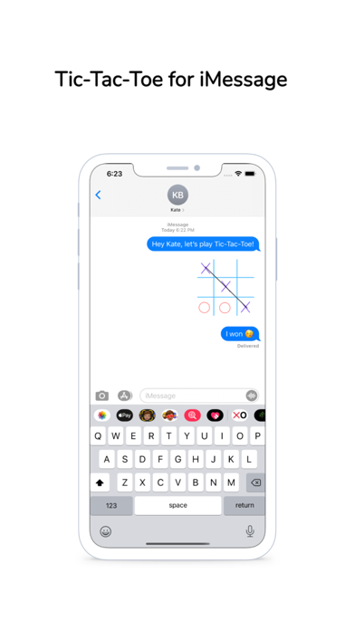 ภาพหน้าจอของ Message Tic-Tac-Toe