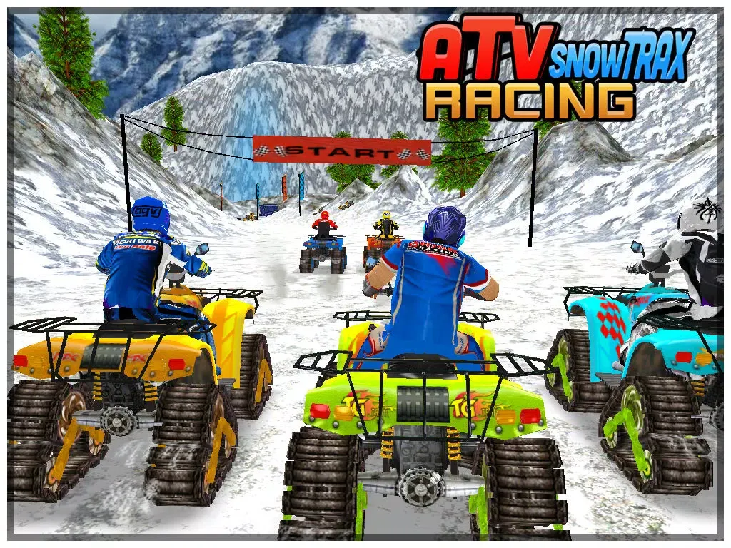 ATV Snow Trax Racing ( on 3D Ice road tracks ) iPad  Screenshots