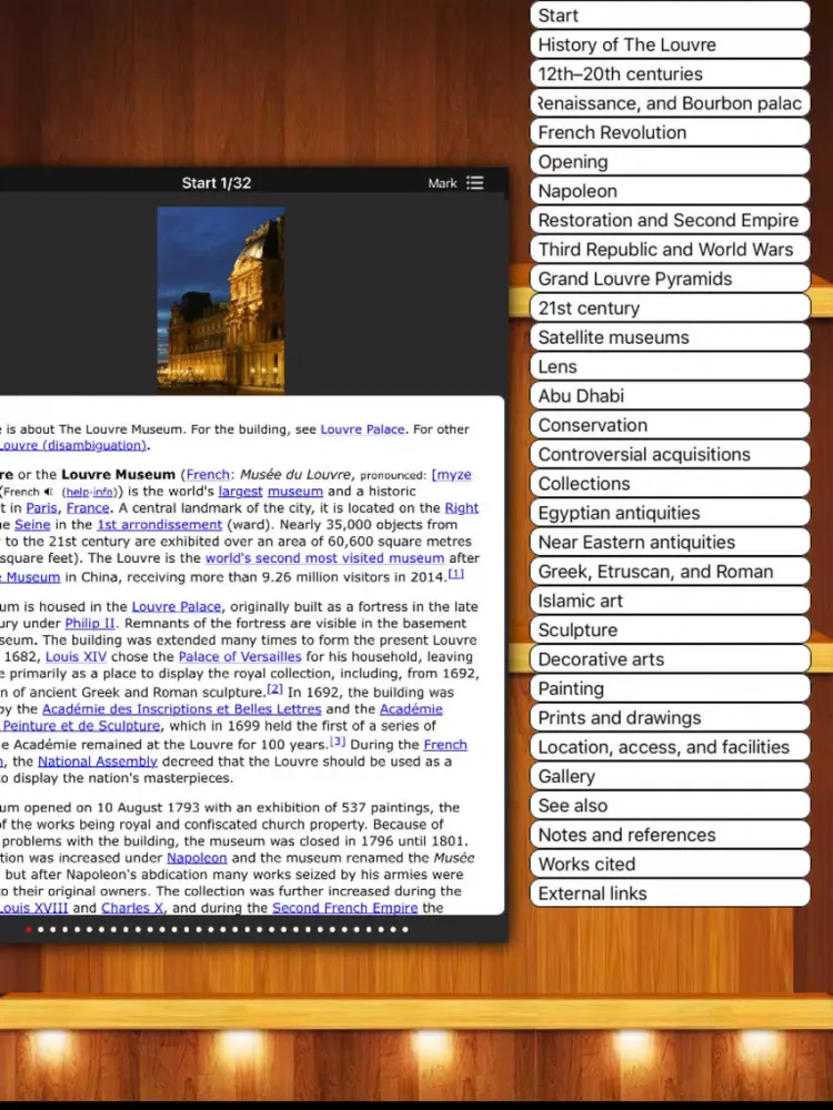 Screenshot di WikiBookz iPad 