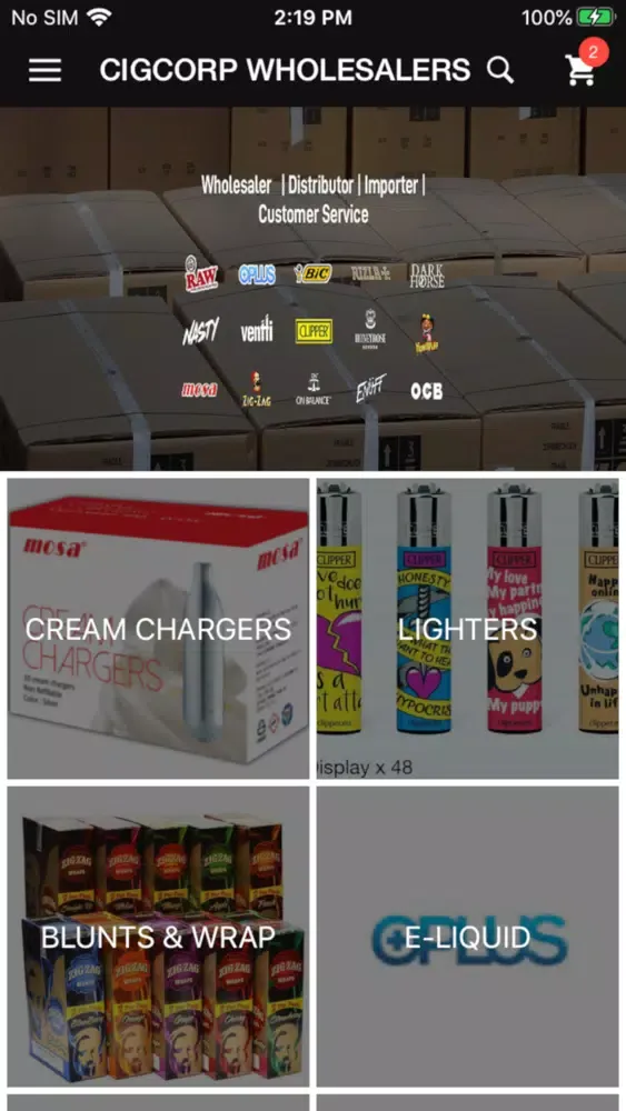 Tangkapan skrin CIGCORP WHOLESALERS