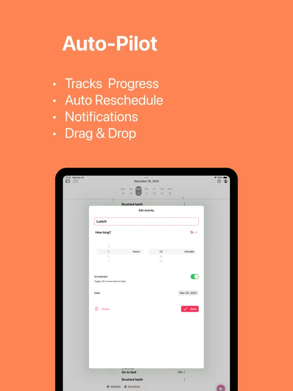 Tangkapan skrin Daily Planner List - Mono Task iPad 