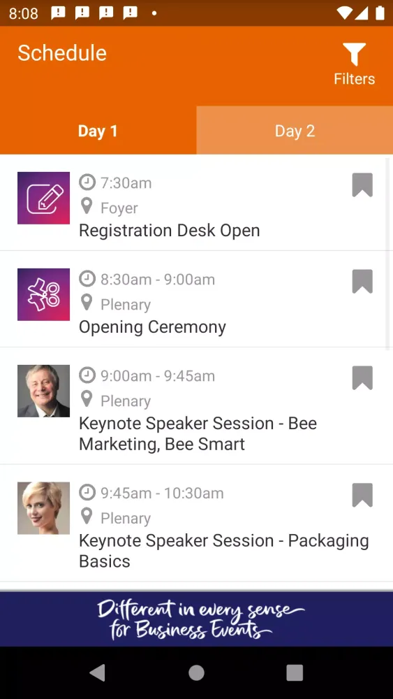NT Business Events Screenshots
