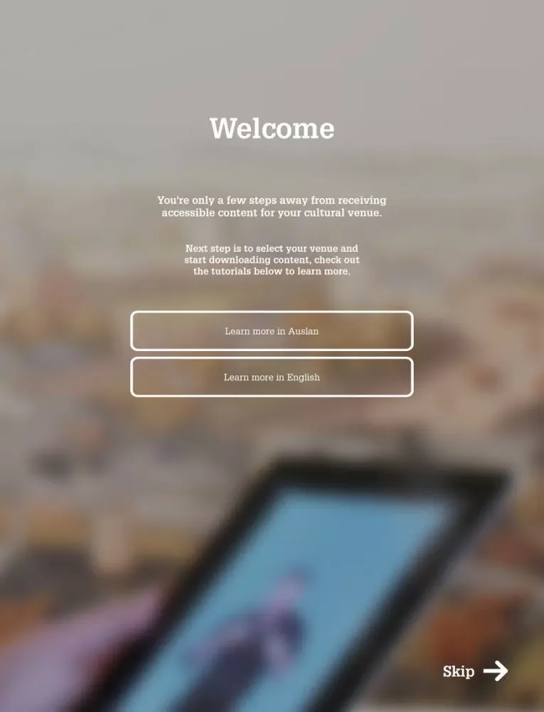 Ảnh chụp màn hình của OpenAccess Tours iPad 