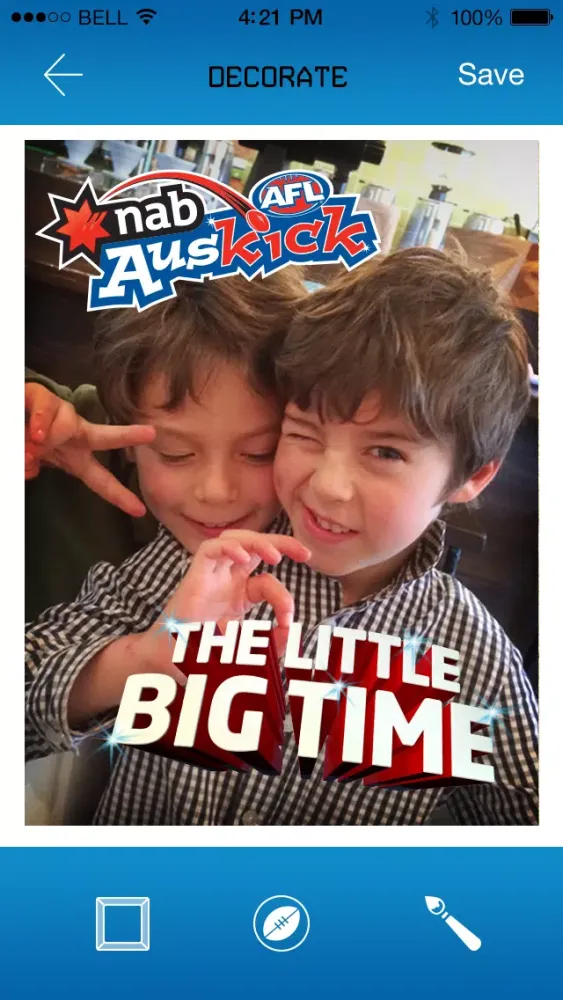 Screenshot di NAB AFL Auskick–Big Time Pics