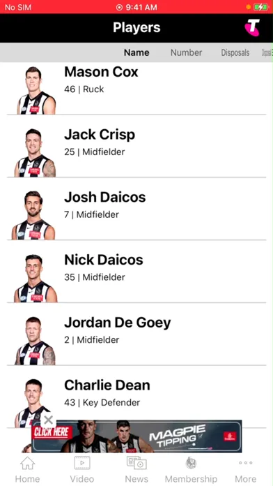 Collingwood Official App سکرین شاٹس