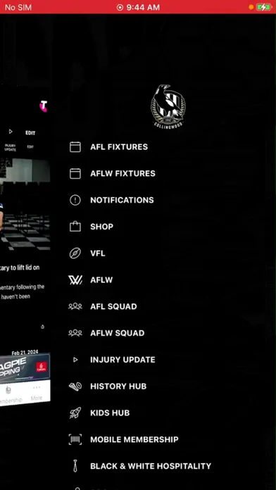Collingwood Official App سکرین شاٹس