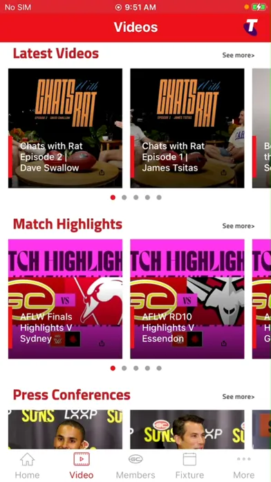 Gold Coast SUNS Official App Ekran Görüntüleri