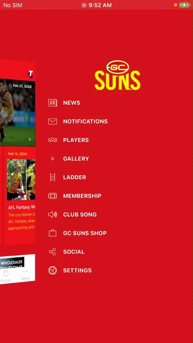 Gold Coast SUNS Official App Ekran Görüntüleri