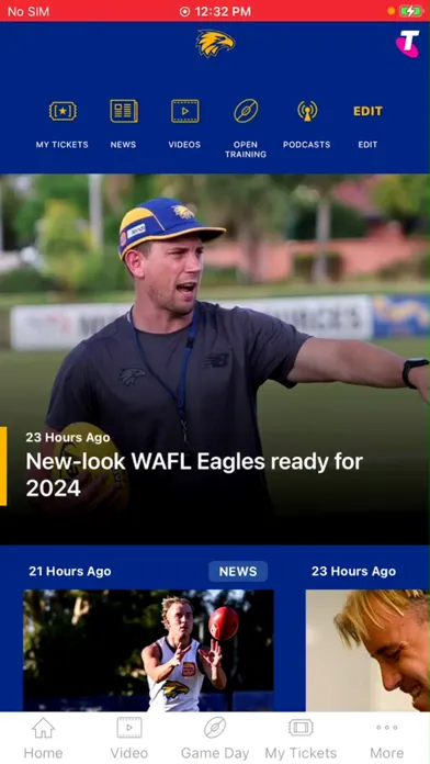West Coast Eagles Official App Ekran Görüntüleri