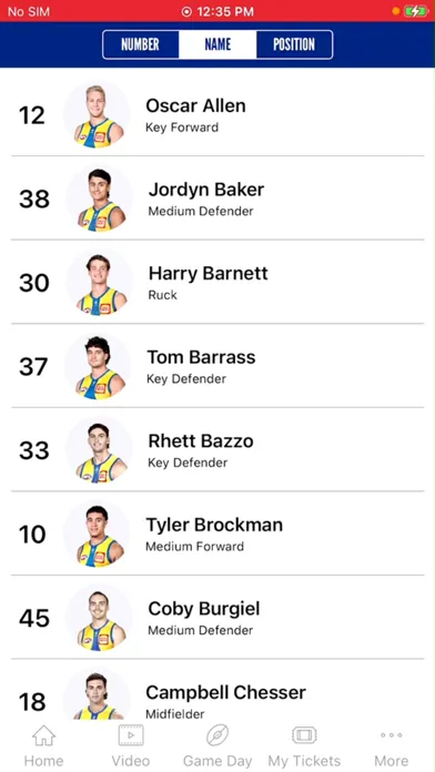 West Coast Eagles Official App Ekran Görüntüleri