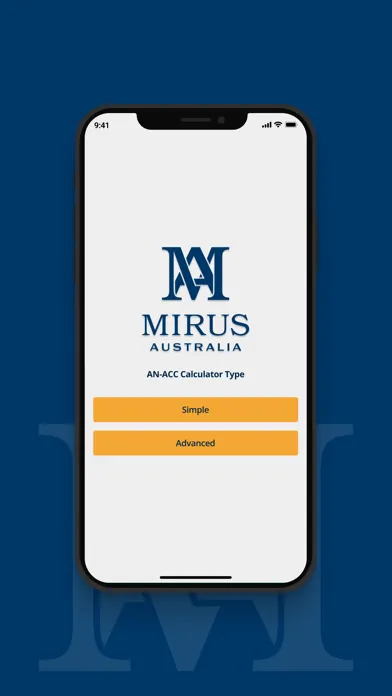 Mirus AN-ACC Calculator Screenshots
