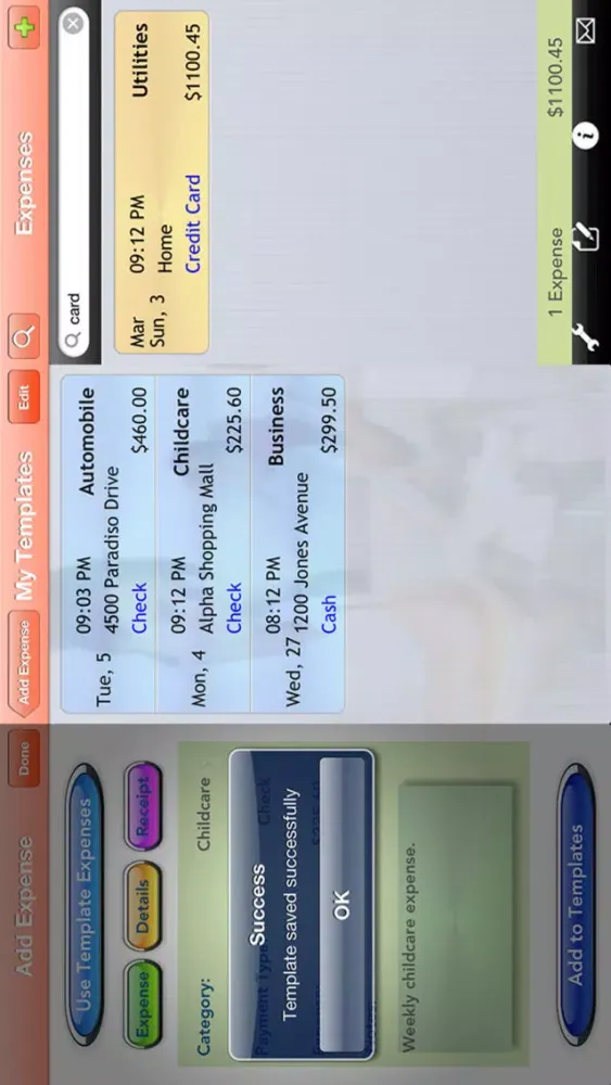 Zrzuty ekranu My Xpense Tracker Diary HD GPS