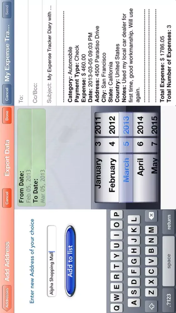 Zrzuty ekranu My Xpense Tracker Diary HD GPS