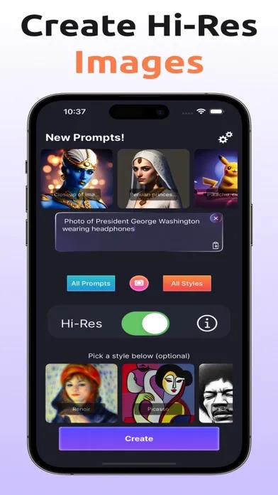 Ảnh chụp màn hình của AI Art Avatar Generator Stable