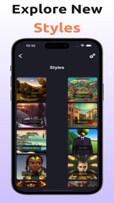 Ảnh chụp màn hình của AI Art Avatar Generator Stable
