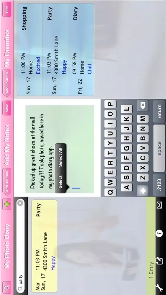 My Photo Diary with GPS Screenshots