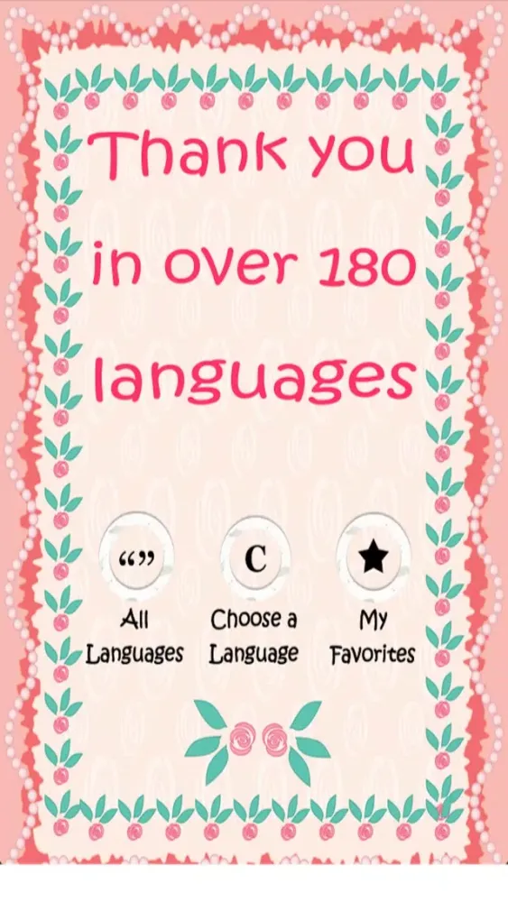 Ảnh chụp màn hình của Thank You In 180+ Languages