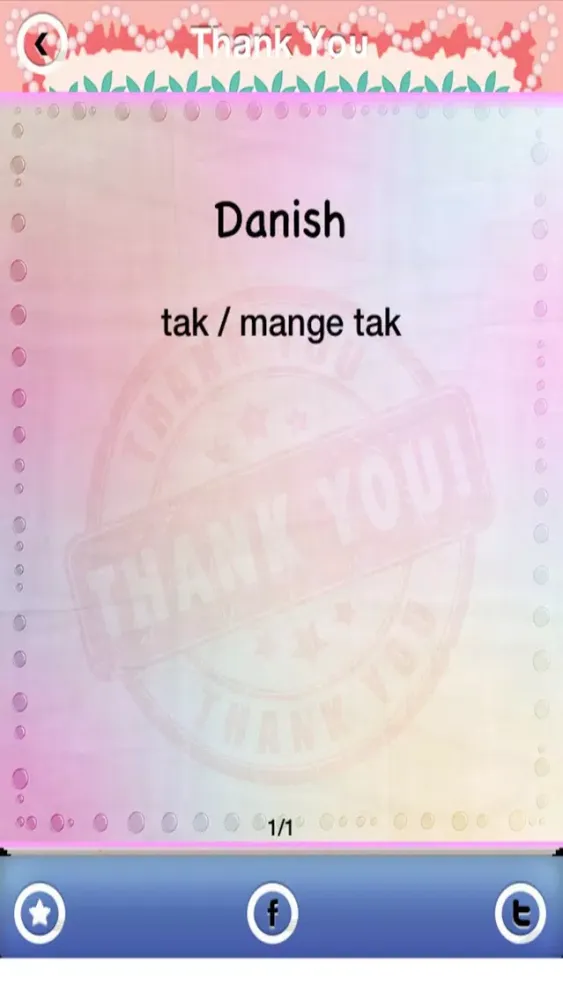 Ảnh chụp màn hình của Thank You In 180+ Languages