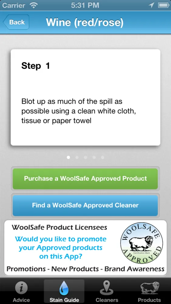 WoolSafe – Carpet Stain Cleaning Guide স্ক্রিনশট