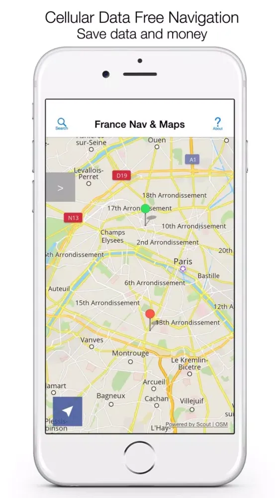 تصاویر France Offline Maps & Offline Navigation