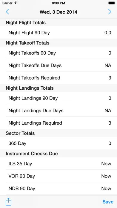 Duty & Flight Times Screenshots
