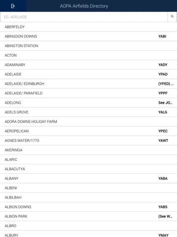 AOPA Airfields Directory iPad 應用截圖