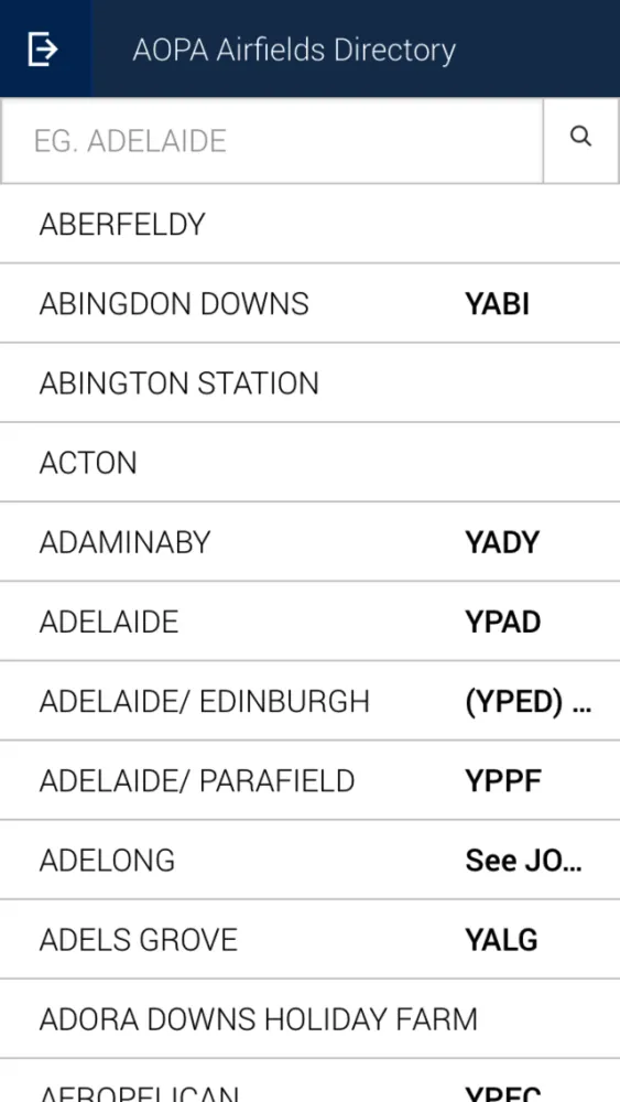 AOPA Airfields Directory應用截圖