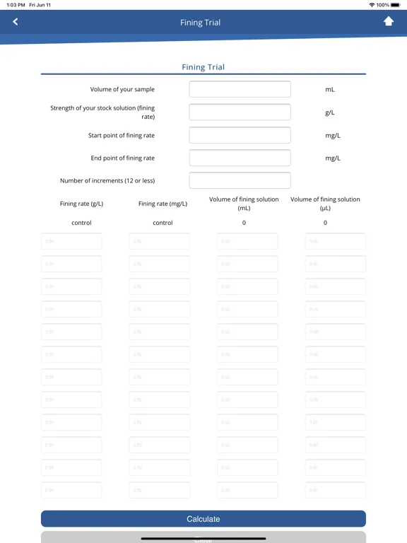 AWRI Winemaking Calculators iPad  Screenshots