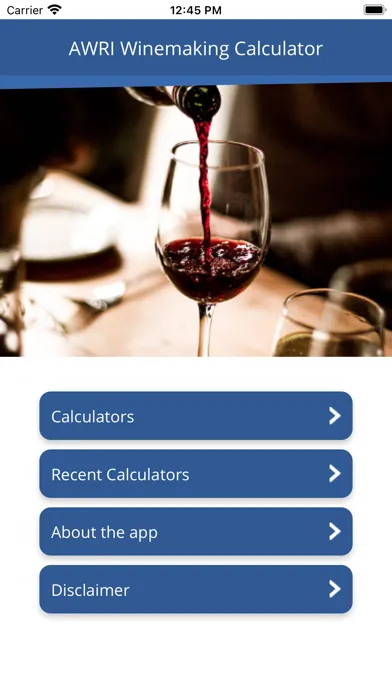 AWRI Winemaking Calculators Screenshots