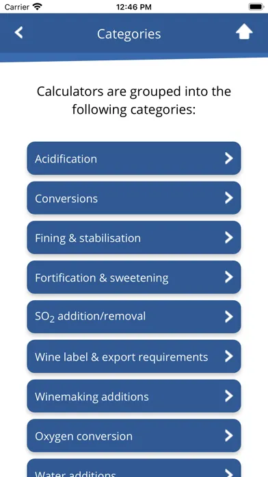 AWRI Winemaking Calculators Screenshots