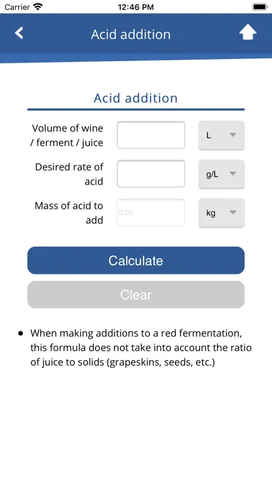 AWRI Winemaking Calculators Screenshots