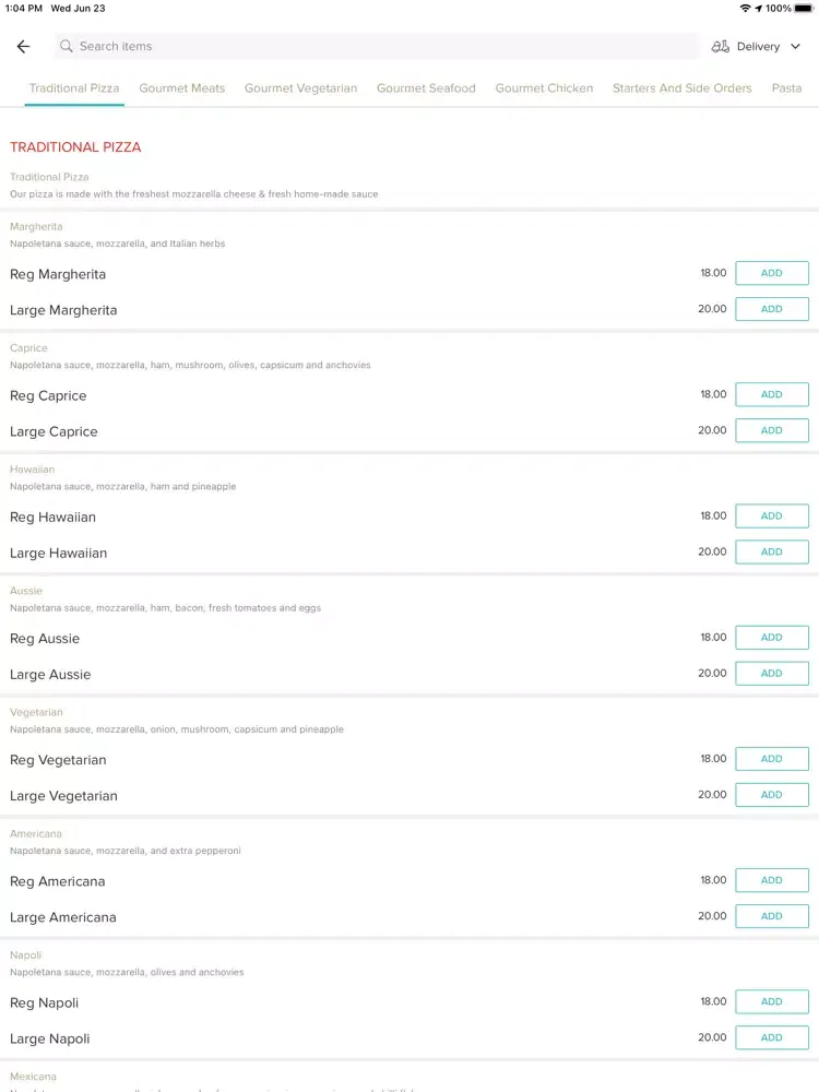 Balmoral Pizzeria iPad 应用截图