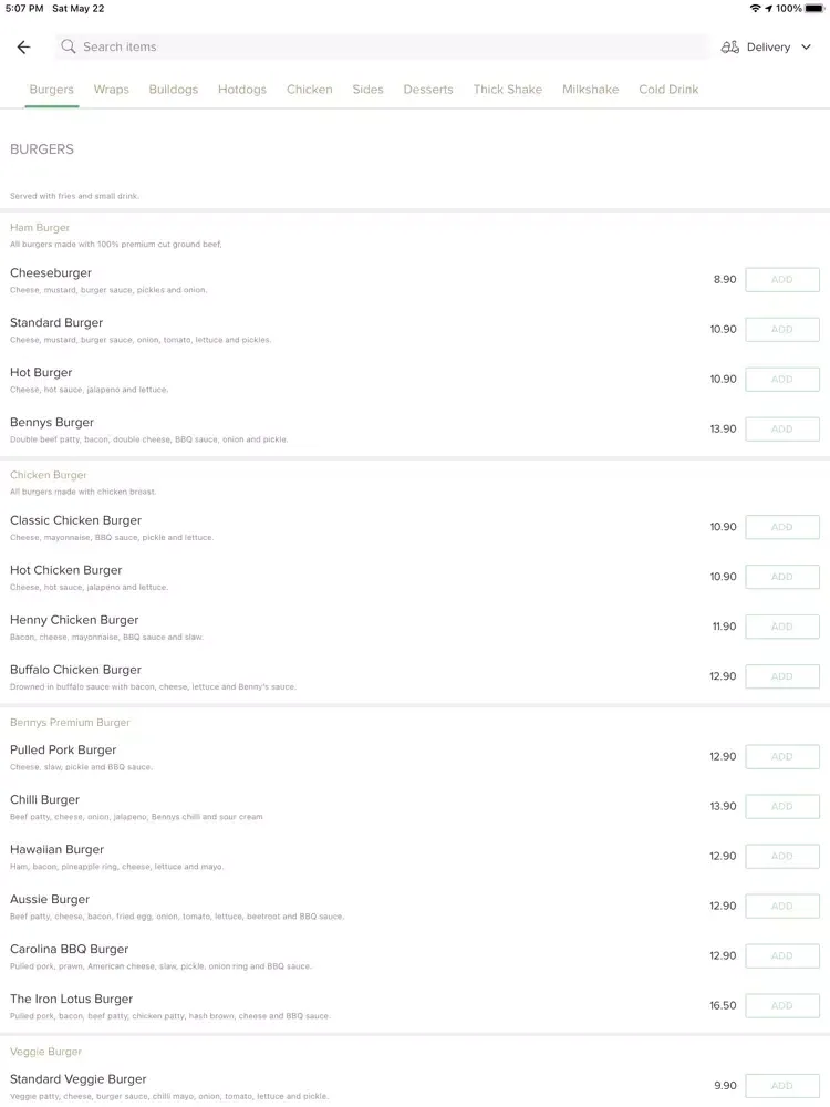 Capturas de pantalla de Bennys American Adelaide iPad 