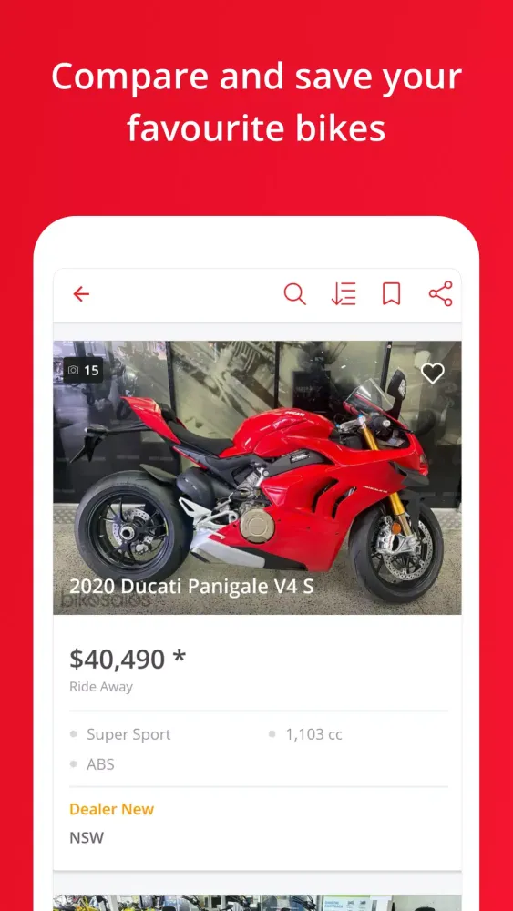 Bikesales Screenshots