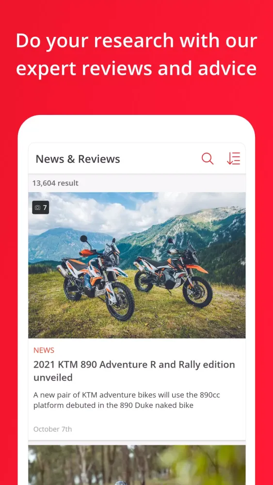 Bikesales Screenshots