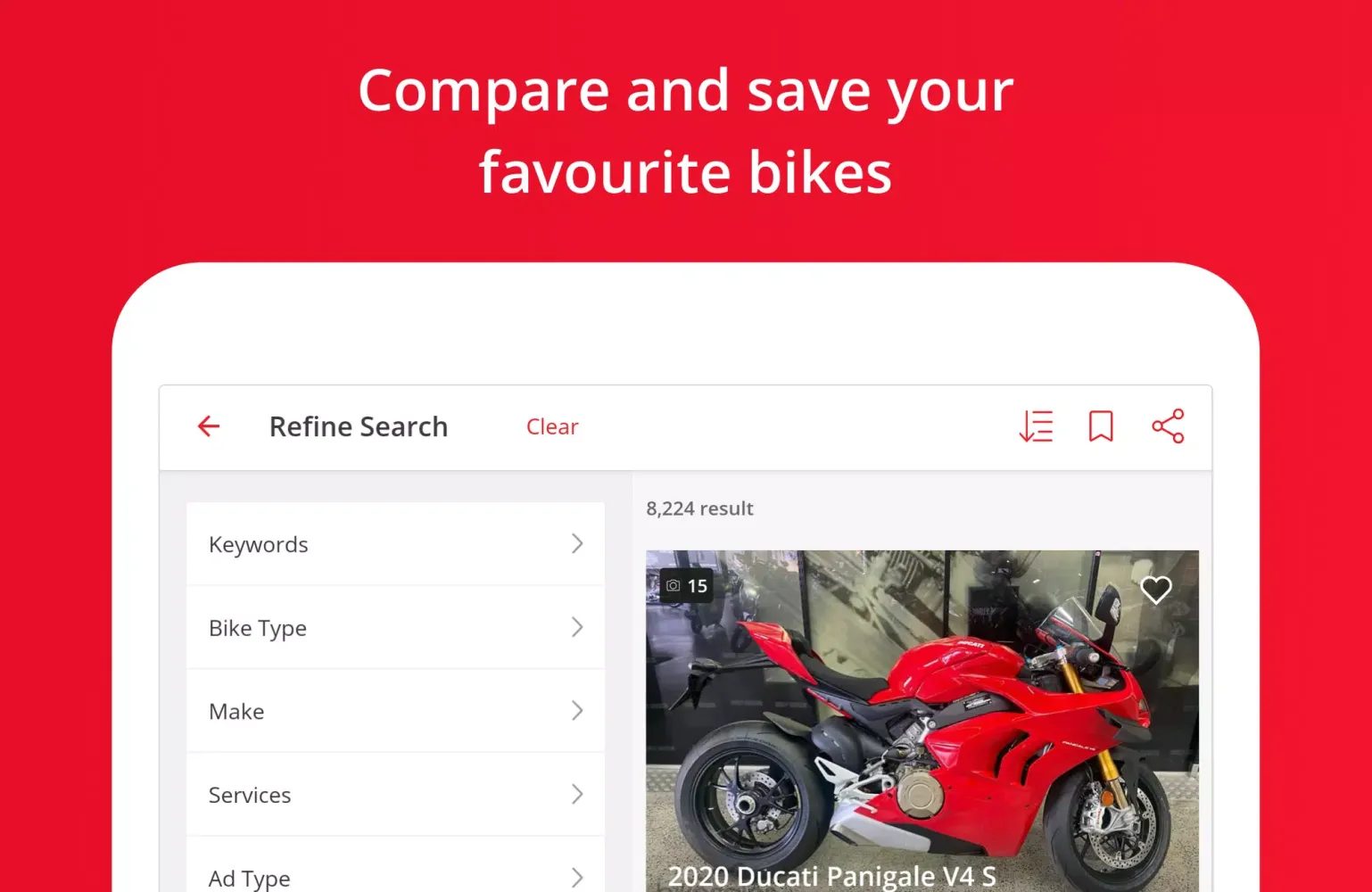 Bikesales Screenshots