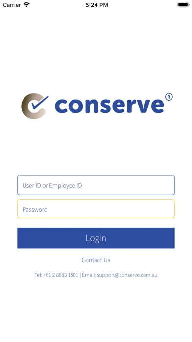 Ảnh chụp màn hình của Conserve