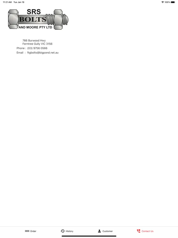 SRS Bolts and Moore iPad Screenshots