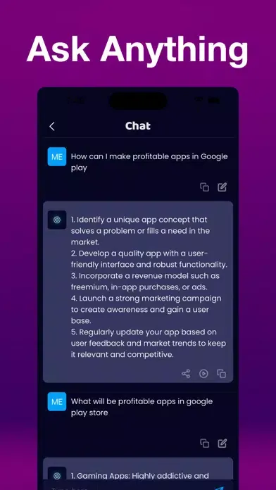 GeniusBot - AI Chatbot App Screenshots