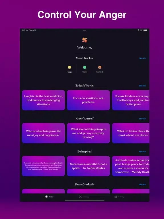 Anger Management Therapy iPad  স্ক্রিনশট