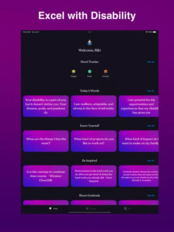 Balance: Disability Self Care iPad 应用截图