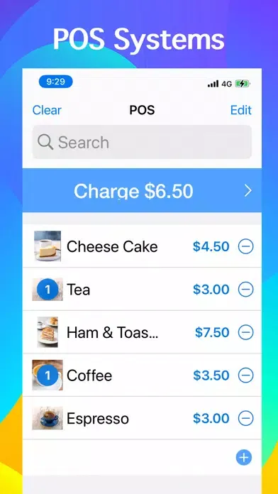 Tangkapan skrin POS app, Point of Sale System