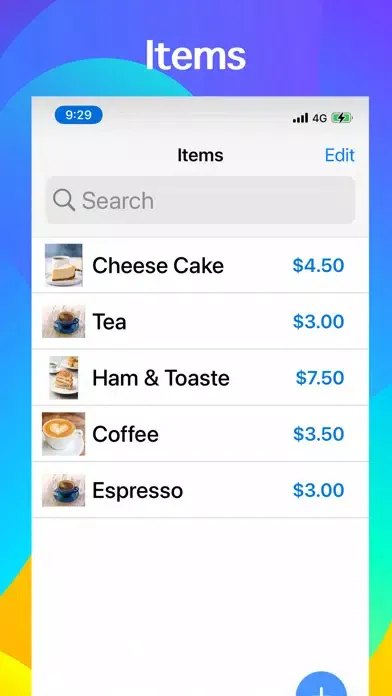 Tangkapan skrin POS app, Point of Sale System
