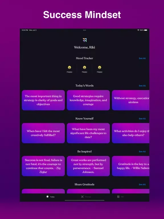 Capturas de tela do Mindset - Inspirational Quotes iPad 